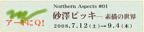 �A�[�g��Q!Northern Aspects #01
�@���V�r�b�L�\ �f�`�̐��E�@2008.7.12�i�y�j��9.4�i�؁j